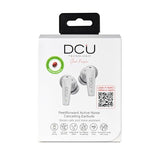 DCU TECNOLOGIC | Auriculares con Cancelación de Ruido Activa Feedforward | Auriculares Bluetooth 5.0/5.2 | Blanco