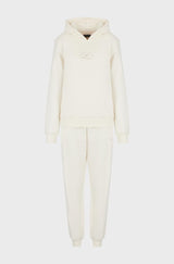 Emporio Armani Chenille Loungewear Zip Tracksuit Sweatshirt, Yogur, XL para Mujer
