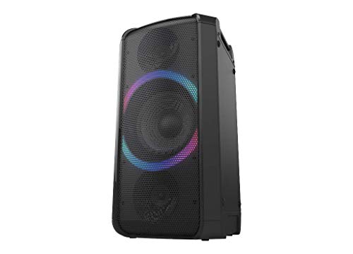 Panasonic SC-TMAX5 - Sistema de Sonido Portátil (150 W, 16 cm Woofer, Wireless, Base de Carga para Smartphone, Efectos de luz, Powerbank, CD, Bluetooth, DJ Sampler, USB, MAX DJ Effect) Negro