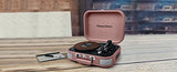 Muse MT-201 BTP - Giradiscos Muse Tres velocidades, Bluetooth, USB y Lector de Tarjetas SD, Rosa
