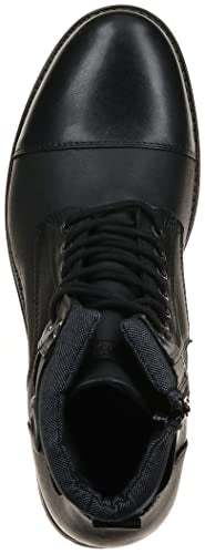 JACK & JONES - Jfwalbany Leather Anthracite STS, Botas Estilo Motero Hombre, Gris, 44 EU
