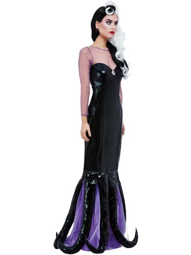 Smiffys Disfraz de bruja malvada del mar, Negro, Vestido