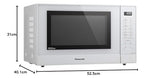 Panasonic NN-GT45KWSUG Horno Microondas con Grill y Plato Giratorio de Vidrio, 31L, 1000W, Inverter, 24 Programas Auto, Descongelación Turbo, 7 Niveles de Potencia, Temporizador, Pantalla LED, Blanco