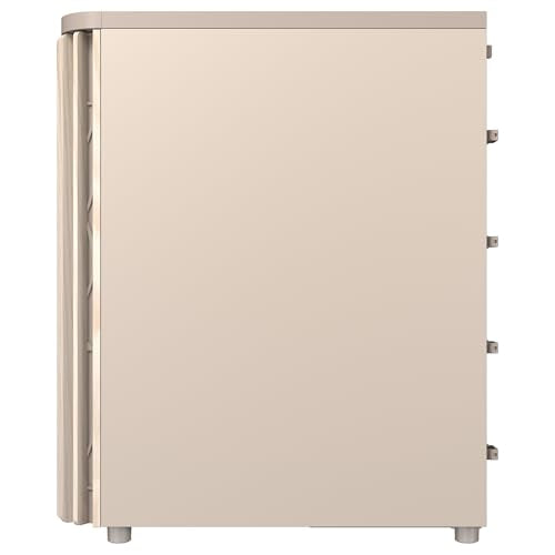 ASUS ProArt PA401 Wood Edition - Chasis ATX con Panel de Malla, Compatible con GPU de 314mm, Compatible con radiadores de 240 mm, Dos Ventiladores de 160mm, Soporte de PSU extraíble - Beige