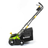 Escarificador y rastrillo eléctrico 2 en 1, 1300 W, Ancho de Corte de 320 mm, depósito de 40 L, Mango Ajustable, Profundidad de Corte de -12 a +10 mm, 2 Cilindros Intercambiables