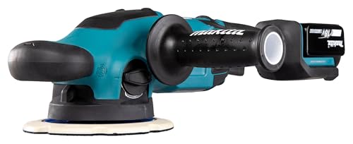 Makita DPO600TKX1 Pulidora excéntrica, 1 batería más cargador en estuche de transporte, azul, 18 V/5,0 Ah