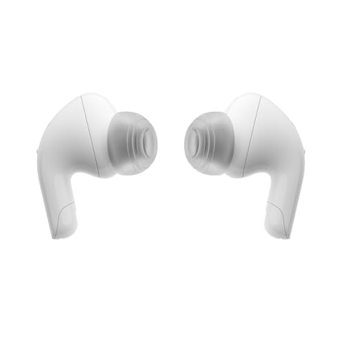 LG Electronics Auriculares Tone Free DT80Q, Bluetooth 5.2 con Sistema de Sonido Meridian y Función de Carga Rápida, Blanco