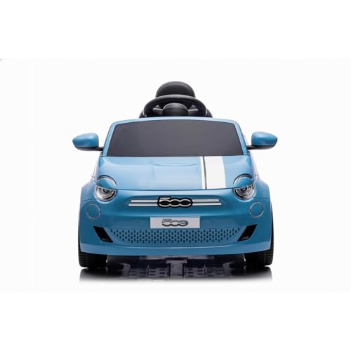 Tachan - Vehículo eléctrico Fiat 500 - De Color Azul - Batería 12v - Control Parental por R/C - +3 años (711T00852 CPA Toy Group)