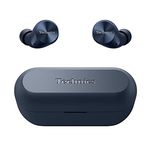 Technics EAH-AZ60M2EA Auriculares Inalámbricos Cancelación De Ruido, Bluetooth Multipunto 3 Dispositivos, Cómodos Intraurales, Carga Inalambrica, Azul Medianoche