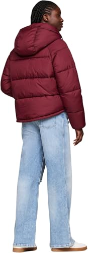 Tommy Jeans Cazadora Acolchada Mujer Cálida, Rojo (Deep Rouge), XXS