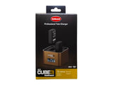 Hähnel - ProCube3 - para Olympus - Cargador dúo DSLR - Carga más rápida - Entrada USB Tipo C