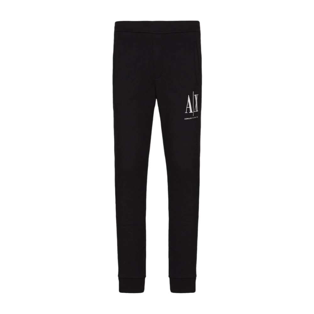 Armani Exchange Icon Tracksuit Bottom Pantalones de Deporte, Hombre, Negro (Black 1200), 50 (Talla del fabricante: Medium)
