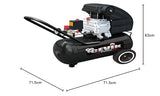 CEVIK PRO - CA-PRO50 - Compresor Aire Portatil Monoblock - 73 dB - 50 litros - 2.5HP - Máx 8 Bar - 205 l/min - Con Aceite - Dos Salidas Aire - Compacto y Portátil - Compresor de Pintura y Neumática