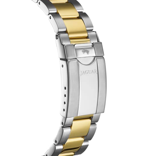 JAGUAR Reloj Modelo J889/2 de la colección Connected, Caja de 45,7 mm Negro con Correa de Acero Bicolor para Caballero