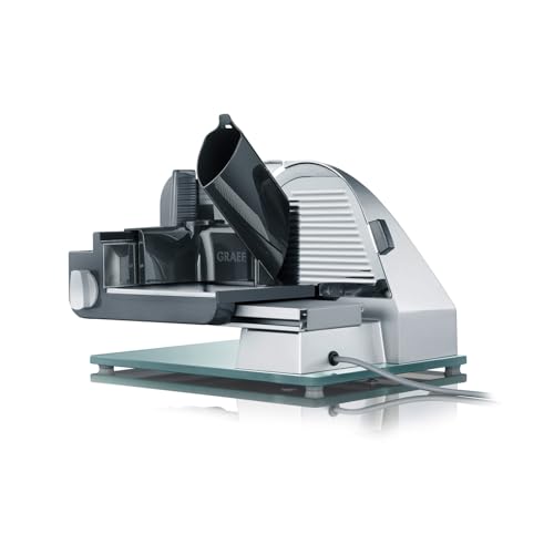 GRAEF Master M20 - Cortafiambres eléctrico, Made in Germany, 170 W, cuchilla completa Ø170 mm, metálico, corte fino 0-20 mm, plata