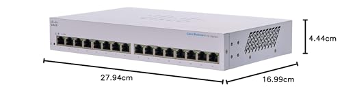 Cisco Switch no gestionado Cisco® Business CBS110-16T-D | 16 puertos GE | Protección limitada de por vida (CBS110-16T-D)