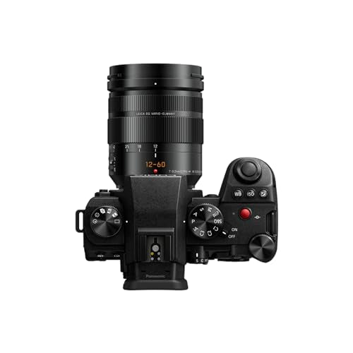 Panasonic LUMIX DC-G9M2LE Cámara Micro Cuatro Tercios sin Espejo, Lente Leica DG Vario-Elmarit 12-60mm F2.8-4.0, 25.2MP, 4K 120p/100p y 5.7K 30p/25p, Híbrido De Fase, WiFi, Bluetooth, HDMI, Negro
