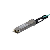 StarTech.com Cable QSFP+ de 15m AOC Activo de 40Gb - Latiguillo Compatible con MSA - Cable de Fibra óptica (15 m, QSFP+, QSFP+, Macho/Macho, Negro)