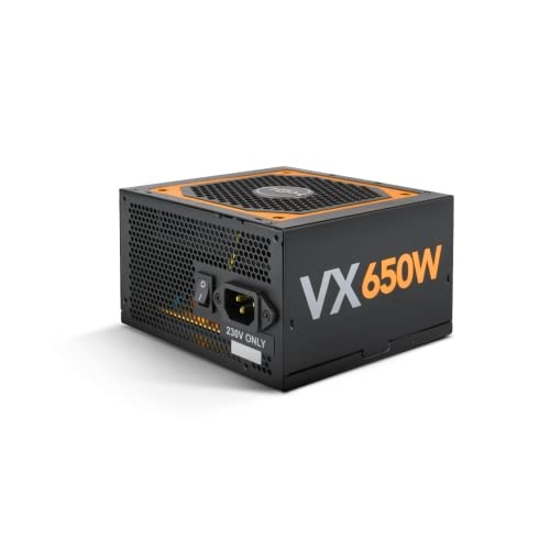 Fuente de alimentación 650W 80+ Bronze con PFC Activo y Ventilador silencioso de 120 mm, Ideal para ensamblar PC de Alto Rendimiento.