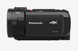 Panasonic HC-VX1 - Videocámara Semi-Profesional de 24x, O.I.S de 5 Ejes, Objetivo Leica F1.8 - F4, Zoom 25 mm - 600 mm, 4K, HD, Color Negro