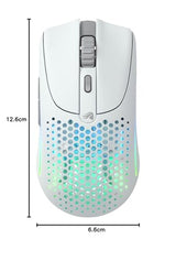 Glorious Gaming Model O 2 Wireless Ratón gaming inalámbrico - Híbrido 2,4 GHz y Bluetooth, 68g superligero, gran batería, sensor PPP 26K, RGB, ambidiestro, 6 botones, deslizadores de PTFE - Blanco