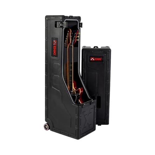ENKI X-2 - Funda para guitarra eléctrica, resistente para dos (2) guitarras eléctricas, color negro