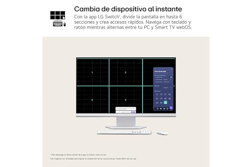LG 32G810SA-W Monitor Ultragear, 31.5", 4K UHD, Panel IPS, 3840 x 2160, 144Hz, 1ms, G-Sync Compatible y FreeSync Premium, Pivotable, Blanco