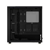 Fractal Design North Charcoal Black Tempered Glass Dark - Frente de Madera de Nogal - Panel Lateral de Vidrio - Incluye Dos Ventiladores Aspect PWM de 140 mm - Puerto USB Tipo C
