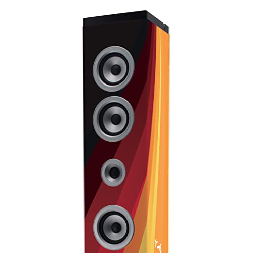 Lenco ICES IBT-6 - Altavoz de pie con Bluetooth, 40 W RMS, Radio PLL FM, Entrada USB, Ranura para Tarjeta SD, Entrada Auxiliar, con Mando a Distancia, Alemania