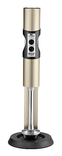 ritter stilo 7 Plus - Batidora de mano inalámbrica con batería de metal, fabricada en Alemania, color marrón claro