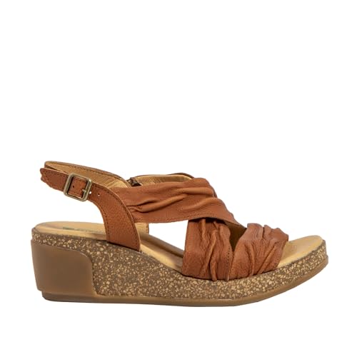 El Naturalista N5117 Leaves, Sandalia Mujer, Toffee, 42 EU