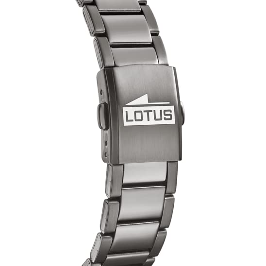 Lotus Reloj Hombre 18686/3 Chrono Caja de Acero Inoxidable 316l Negro Correa de Acero Inoxidable 316l Negro