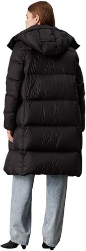 Calvin Klein Abrigo Mujer Down Long Puffer impermeable, Negro (Ck Black), XL