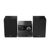 Sharp XL-B512(BK) Microcadena Sound System Estereo con Radio FM, Bluetooth v5.0, CD-MP3, reproducción USB, Altavoces de Madera y 45W Color Negro