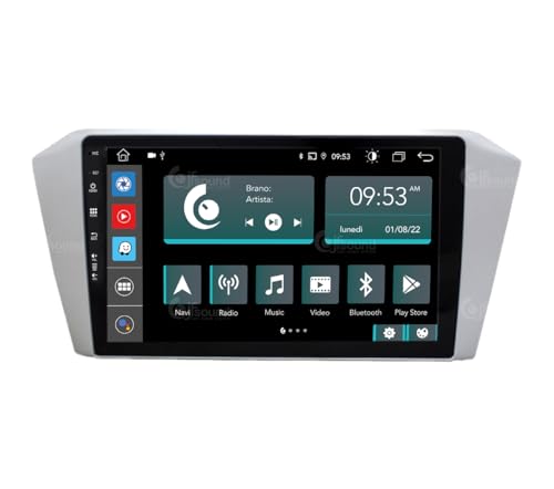 Radio de Coche para Volkswagen Passat B8 2015 Gris Android GPS Bluetooth WiFi USB Dab+ Touchscreen 10" 8core Carplay AndroidAuto