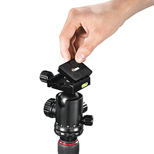 Hama Ramble II Duo - Trípode para cámara 2 en 1 y Soporte para teléfono móvil con Soporte para teléfono móvil, trípode Estable y Ligero de Carbono, trípode para Fotos de 3 Posiciones Extensible máx.
