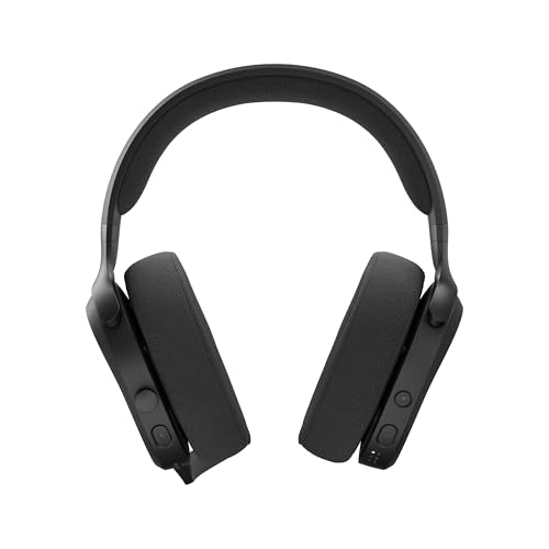 Fractal Design Scape Dark - Auriculares inalámbricos para Gaming en PC - Micrófono Giratorio con Mute y antirruido - hasta 40 Horas de autonomía - Iluminación Ambiental configurable - Negro