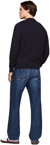 Tommy Hilfiger Jersey Hombre Pima Cashmere con Cuello de Polo, Azul (Desert Sky), XXL