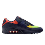 NIKE Air MAX 90, Sneaker Hombre, Lemon Venom Blackened Blue Hyper Crimson, 42.5 EU