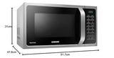 SAMSUNG Microondas MC28H5015CS (Encimera, Microondas combinado, 28 L, 900W/1500W, Botones, Aluminio, con Grill acero inoxidable ) Color plata y negro