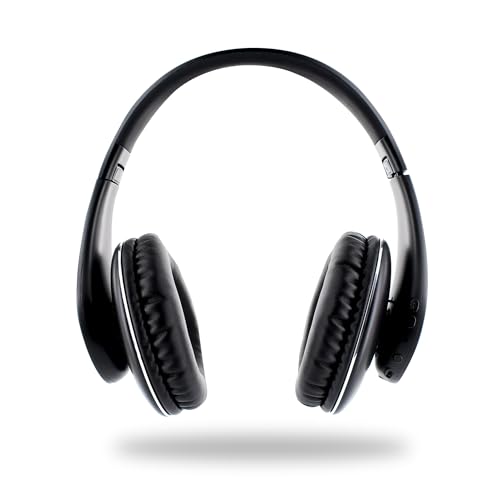 Metronic 480200 - Auriculares inalámbricos ópticos, estéreo, transmisor para TV/PC/Teléfono/Tablet, AUX 3.5mm, Volumen Integrado, Diadema Plegable, autonomía hasta 10 Horas