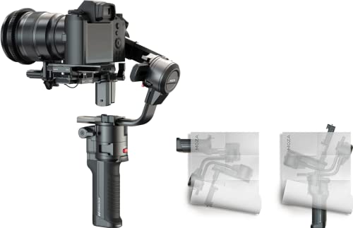 Moza Aircross 3 - Estabilizador de cardán Plegable electrónico de 3 Ejes para cámaras sin Espejo (Carga útil máxima (3,2 kg/7 Libras), Color Negro -Apto para Canon, Sony, Nikon y más cámaras