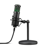 Trust Gaming GXT 256 Exxo Micrófono USB, Patrón Cardioide, con Filtro Pop, USB, RGB, Micrófono Streaming para Grabación, Podcasting, Radiodifusión, PC, PS4 y PS5 - Negro