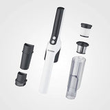 SEVERIN Aspiradora de mano sin cable, aspirador silencioso para pelos con accesorio para muebles y teclados, aspirador pequeño con batería hasta 30 min, blanco/negro mate, HV 7140