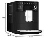 Melitta CI Touch (F630-112) - Cafetera automática con sistema de leche, recipiente para granos de dos cámaras, pantalla One Touch, grosor del café ajustable en 4 niveles, color negro