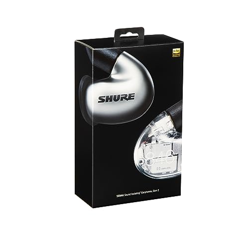 Shure SE846 - Auriculares con Cable con Aislamiento de Sonido Gen 2, Auriculares intraurales Seguros, Sonido Profesional de Alta Gama, Cuatro Controladores de Alta definición, filtros de Sonido