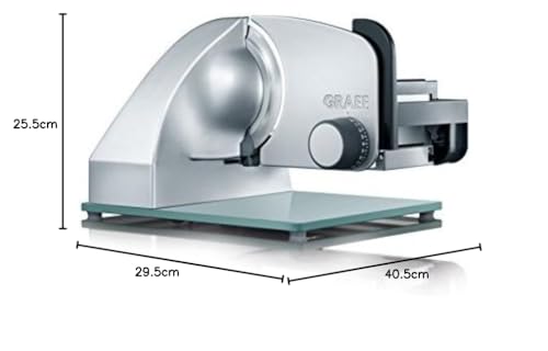 GRAEF Master M20 - Cortafiambres eléctrico, Made in Germany, 170 W, cuchilla completa Ø170 mm, metálico, corte fino 0-20 mm, plata