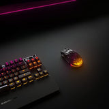 SteelSeries Aerox 5 Wireless - Ratón gaming perforado RGB - Diseño ultraligero resistente al agua - 9 botones - Bluetooth/2,4 GHz - Sensor óptico TrueMove Air 18K DPI