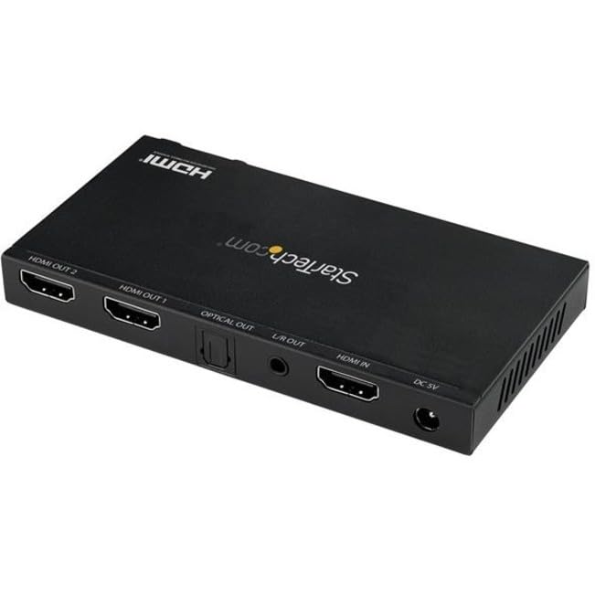 Divisor HDMI de 2 Puertos - 4K 60Hz con Escalador Incorporado - HDCP 2.2 - con Emulación EDID - Sonido Envolvente 7.1 (ST122HD20S)