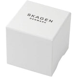 Skagen Melbye reloj para hombre, movimiento de cuarzo con correa de acero o piel, Gris y naranja, 40MM